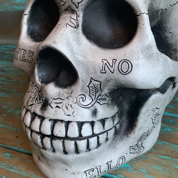Ouja Skull Halloween Decoration Heavy Resin Occult Party Festive - Picture 5 of 13